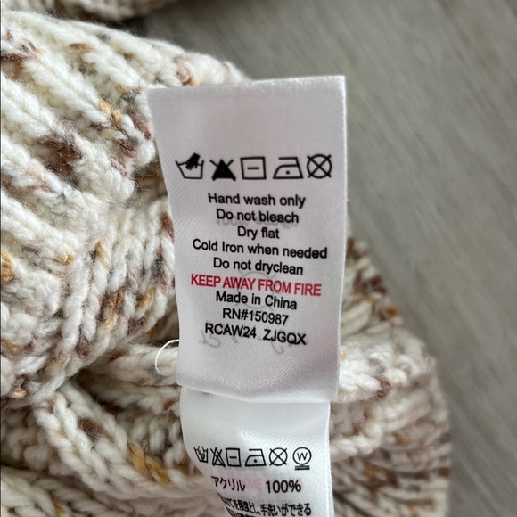 Rylee + Cru Cable Knit Sweater Top Pullover Neutral 18-24 M NWT Winter Classic - Picture 11 of 11